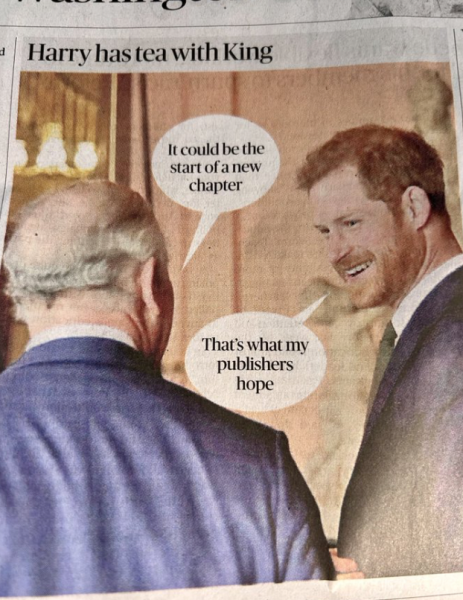 Harry meeting the king just now