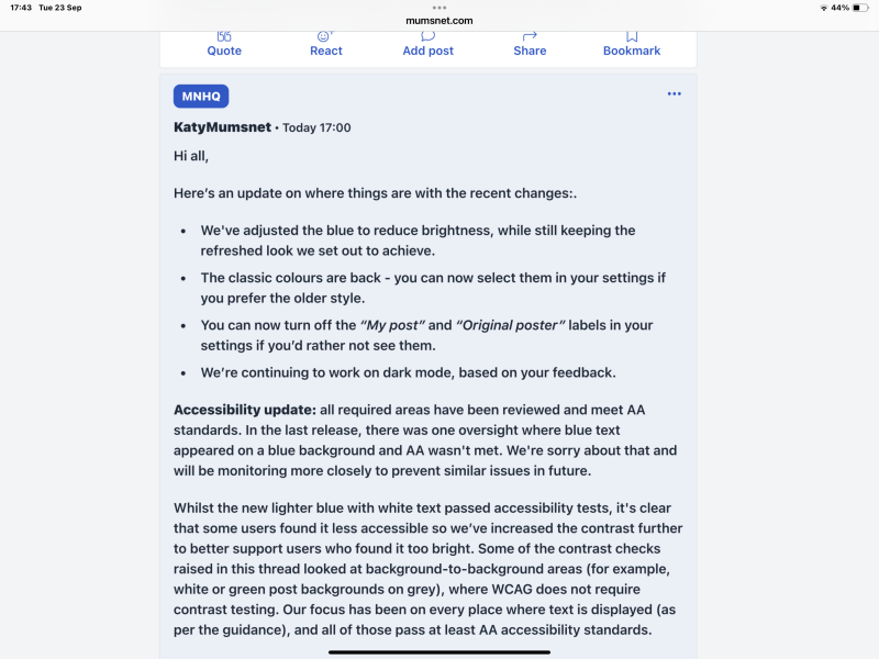 A few updates to Mumsnet 🎨