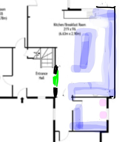 Remove wall that divides kitchen/utility for bigger kitchen