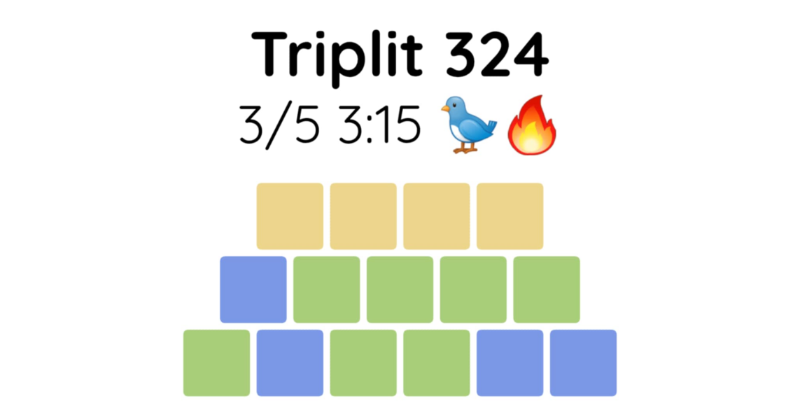 Yet another new word game - let me introduce you to Triplit!