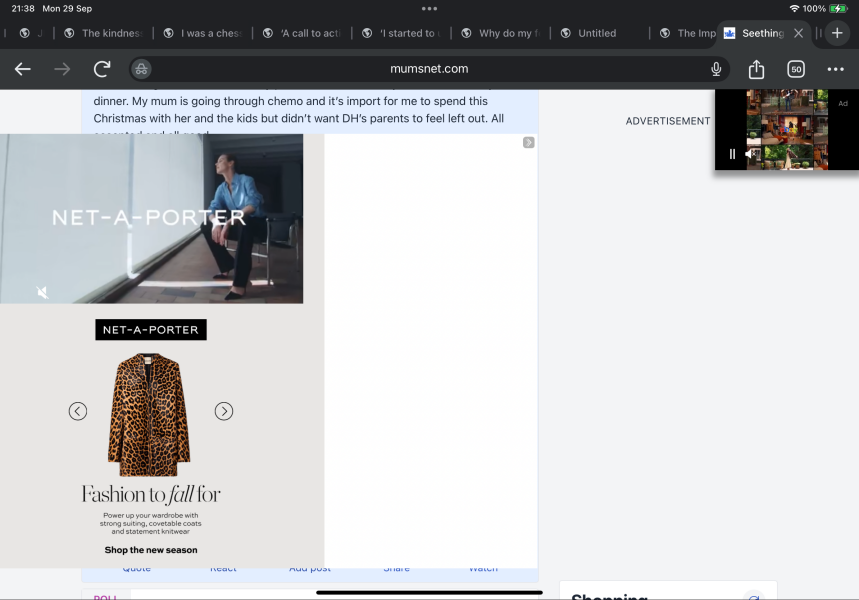 How do I get rid of video ads taking over the whole screen?