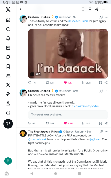 Graham Linehan arrested on arrival at Heathrow Part 3