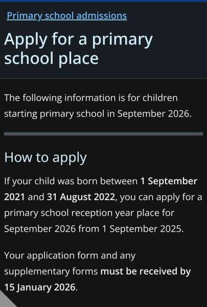 When does my child start school?