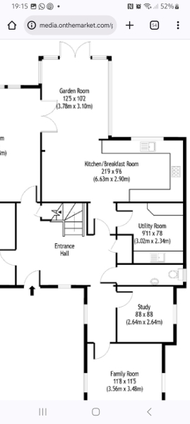 Remove wall that divides kitchen/utility for bigger kitchen