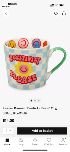 To ask a picture of your favourite mug for tea?