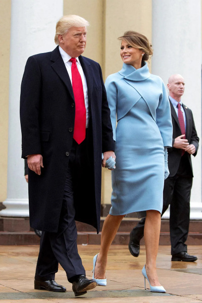 The King trailing behind Trump - a bit odd, no?
