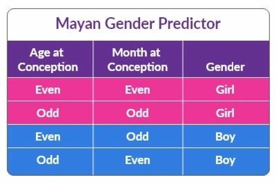 Mayan gender prediction ?