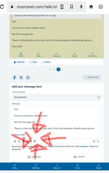 Text box keeping text even after posting