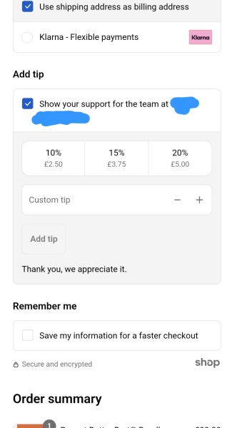 To stop tipping?