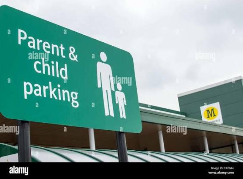 Snapped in the parent and child parking