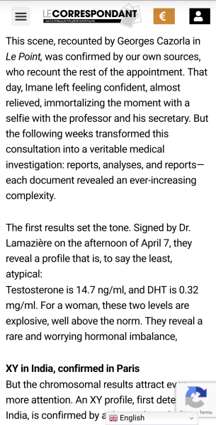 Does Imane Khelif even have a DSD?