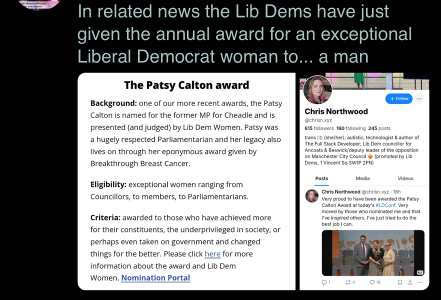 Lib Dems still don’t know what a woman is