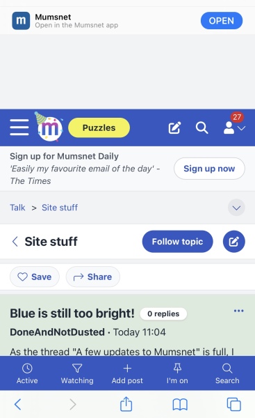 Blue is still too bright!