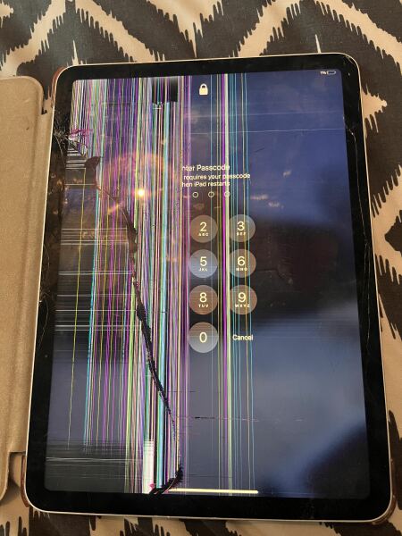 iPad stuck behind radiator
