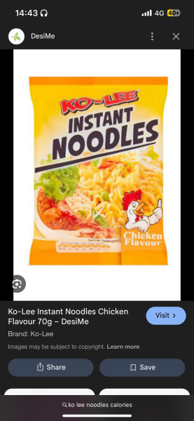 very confused about calories in noodles