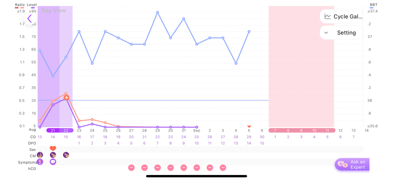 BBT HELP! - 13dpo dip then rise at 14dpo??