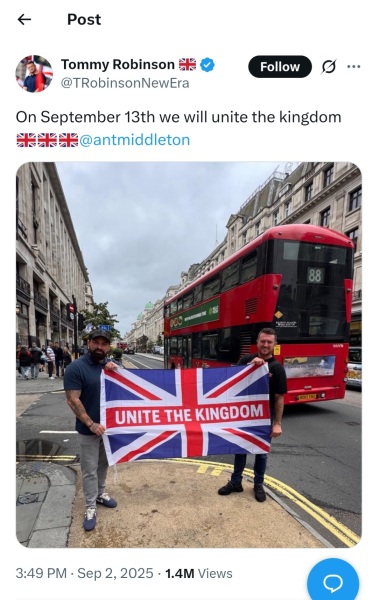 My son has gone on the march