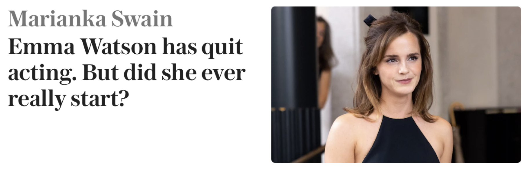 Well, hello Emma Watson