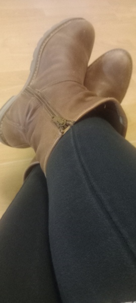 I can zip my boots up!