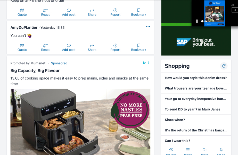 Constant intrusive videos