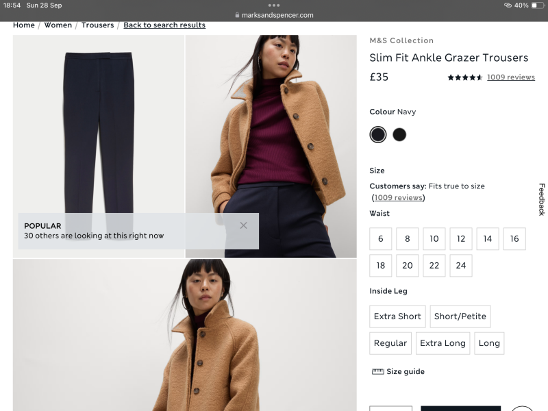 Sensitivity to feel of trousers around waist -  feels unbearable.