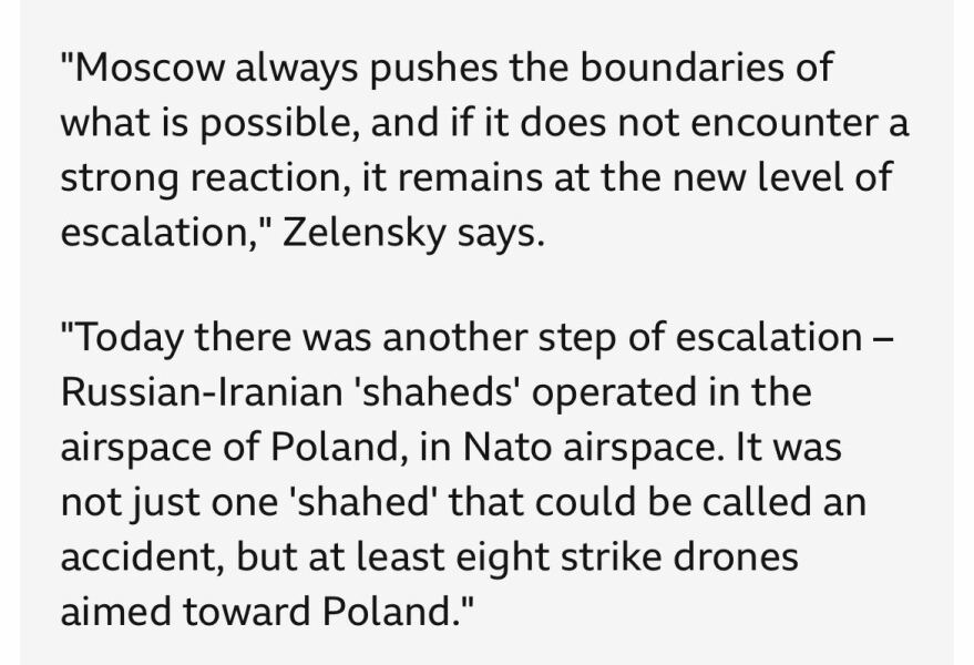 Russia has sent drones into Poland