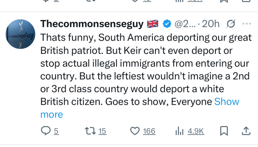 Tommy Robinson deported for being a threat to national security