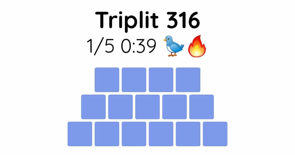 Yet another new word game - let me introduce you to Triplit!