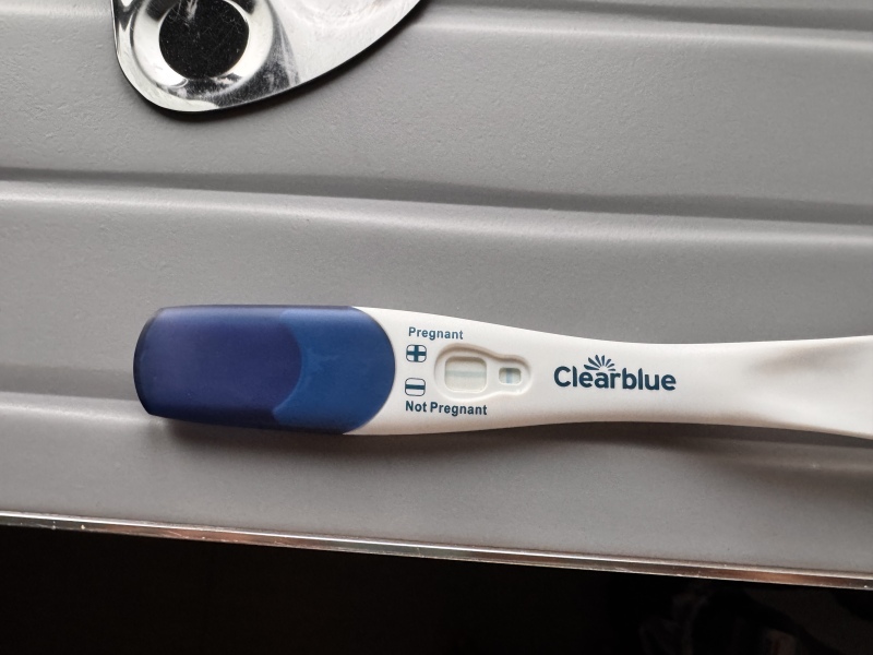 Clear blue, no control line