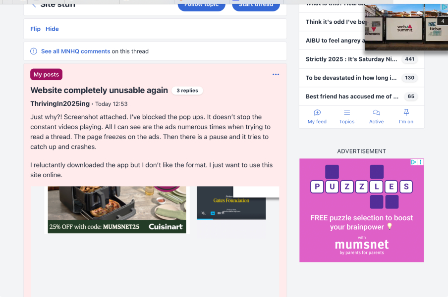 Website completely unusable again