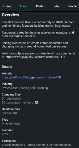 Female organisation not only for females