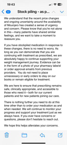 Maintenance Policy Email Cloud Pharmacy And Others. (A list of Mounjaro maintenance providers)