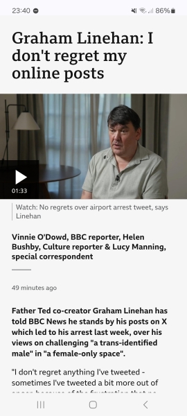 JFC the Beeb have given Glinner a platform!