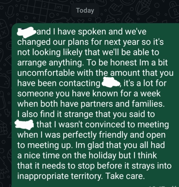 How would you feel about this new female friend?