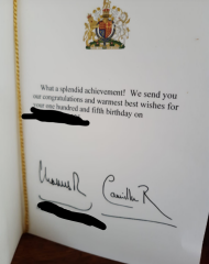 Do people who turn 100 years old still get letters from the Palace?