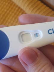 Clear blue test. Evap line or positive