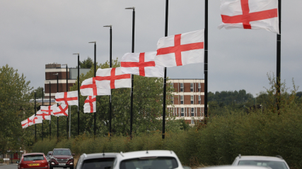 The council should be taking down England flags in public places?