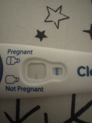 Help please!! Half a line appeared on test?!