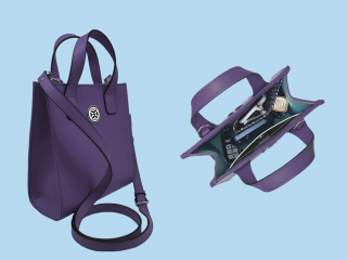 Bag with built in glasses case