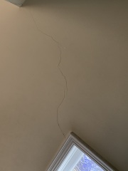 Cracks around window and doors. Massive anxiety.