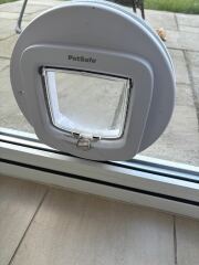 Cat flap for double glazed UVPC window