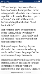 To think that surely Rayner has to go.