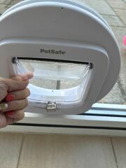 Cat flap for double glazed UVPC window