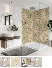 Shower panels advice - Rock Salt Prints in very small bathroom