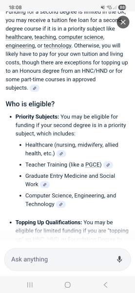 What can I do as a second degree?