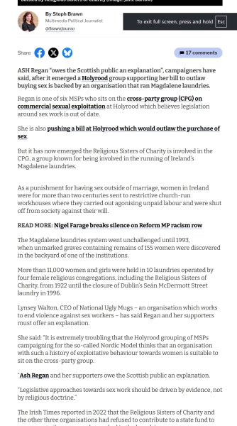 Julie Bindel on prostitution.