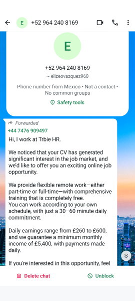 Winter fuel payment text scam