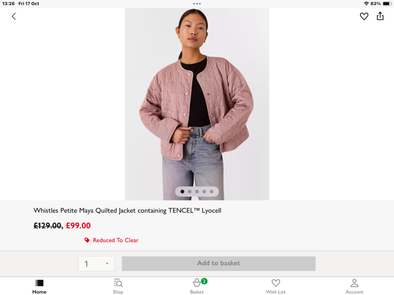 petite quilted jacket