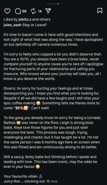 MAFS #11 NO SPOILERS. It's groundhog day on the merry-go-round. 5 weeks in and 0 progress or results. Nobody is leaving, other than always seething. We really need to see progress, but instead we are seeing same old arguments.