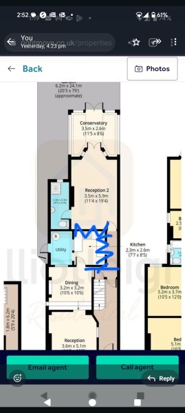 Turn beautiful second reception room into mediocre kitchen / diner?